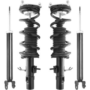 UNITY AUTOMOTIVE 4-11407-255090-001 Front and Rear Replacement Complete Strut Assembly Shock Kit Fits 2009-2013 Infiniti G37 Coupe