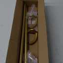 Gold Curtain Rods for Windows 28 to 48 inch, 5/8 inch Adjustable Wrap Around Blackout Curtain Rods for Bedroom & Outdoor