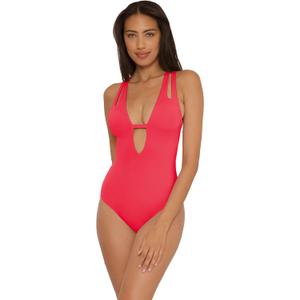BECCA Women's Standard Color Prism One Piece (Red) Small