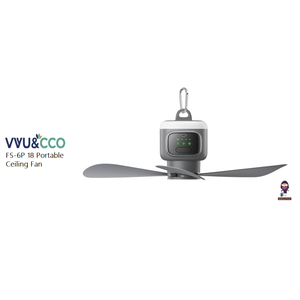 18 Inch Canopy Fan,12000mAh Portable Outdoor Ceiling Fan with Light