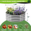 DIIYIV 2Pack 4x4x1ft Galvanized Raised Garden Bed, Planter Raised Garden Beds Outdoor, Round Clearance Raised Garden Beds for Gardening Vegetables