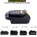 Biswaye ML18DL Battery Adapter Converter, Compatible with Mil-Waukee 18V Lithium Battery 48-11-1850 to Replacement for De-Walt 20V MAX Battery DCB200 DCB206, Compatible with De-Walt 20V MAX Tools