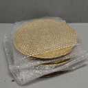 Round Woven Placemats - Boho Rattan Placemats Natural Water Hyacinth Placemat, Farmhouse Weave Place Mats, Rustic Braided Wicker Table Mats for Dining Table, Home, Wedding (12 inch Set of 8)