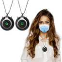 Rechargeable Ionizer Air Purifier, Wearable Air Purifier, Mini Necklace Air Purifier for Home, Kitchen, Portable Travel Air Cleaner with Carbon Fiber for Smell, Office, Bedroom, Kitchen-2Pack