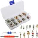 Diking R134a R12 A/C HVAC Air Conditioner Schrader Valve Stem Core Remover Tool (102Pcs)