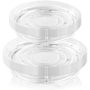 25 Pack Clear Plant Saucers for Indoors (4 6 Inch) Flower Pot Saucers for Potted Plants Plate Set Plant Trays for Indoors No Holes Plants Saucer Trays for Pots Drip Tray Plastic Tray for Succulent