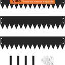 Vinci Landscape Edging Border, 40" L x 8" H 3Pack 10FT Total Black Galvanized Steel Garden Edging with Spikes, Sturdy Elegant Metal Lawn Broder for Flower Beds, Pathways, Paver Edges and Yard