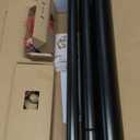 Double Curtain Rod 32 to 86 Inch, HOTOZON 1 Inch Heavy Duty Double Curtain Rods for Windows 20 to 82 Inches(1.7-6.8 ft), Telescoping Drapery Rod with Simple End Finials, Black