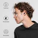 Ear Plugs for Sleeping Noise Reduction, Reuseable High Fidelity Earplugs, Motorcycle Ear Plugs Wind Noise Concerts, Focus, Travel, Work, High Fidelity  8 Eartips  Flexible Soft-Touch Black