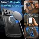 SPORTLINK for iPhone 17 Pro Max Case, IP68 Waterproof Military Protective Full Body Heavy Duty Shockproof 360 Sealed Dustproof with Camera Screen Protector Cover for i Phone 17 Pro Max 6.9" Mag/Black