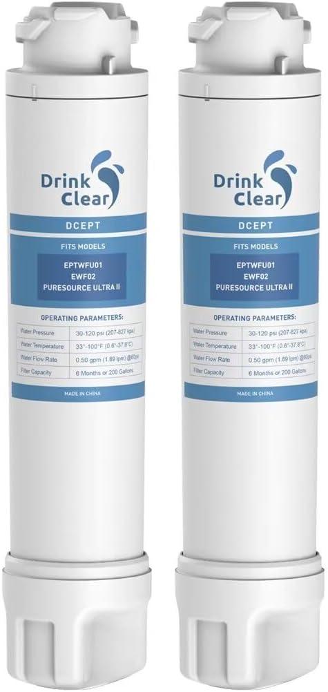 Compatible with Frigidaire EPTWFU01, Pure Source Ultra II, Pure Source Ultra 2, EWF02, 4562222, 012505454226, 807946701, Pack of 2