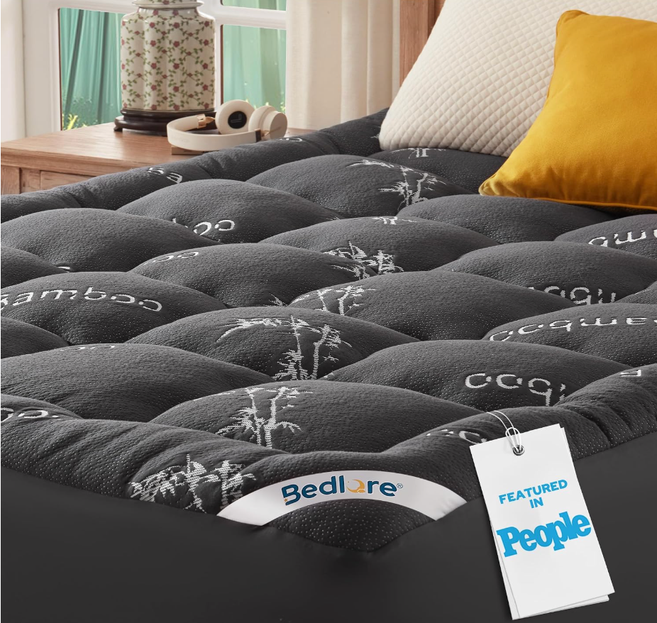 BEDLORE Full Size Mattress Topper , Pillow Top Mattress Pad