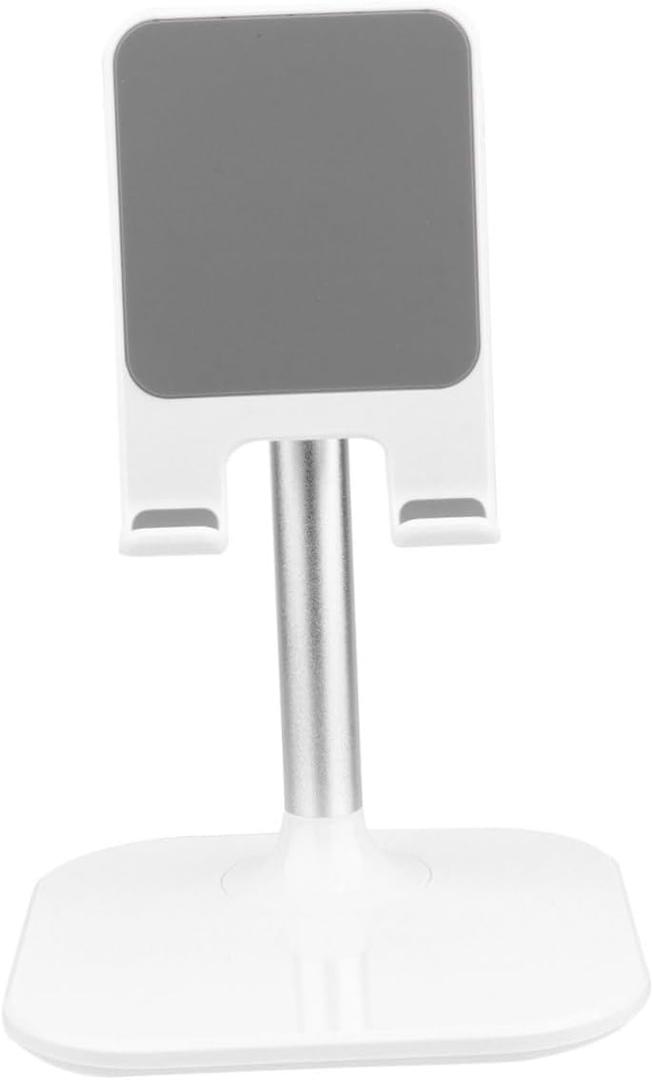 Phone Tablet Mount Desktop Stand Lazy Phone Holder for Hands Use Telescopic Bracket for Smartphones and Tablets Durable Frame Piano White