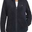 Tommy Hilfiger womens Zipper Hoodie Sherpa Fuzzy Jacket (X-Large, Sky Captain)