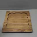 Pak Acacia Wood Serving Tray, 12" Square, Natural Brown & White, 5-Piece Set, Dishwasher Safe, Freezer & Microwave Safe, Perfect for Appetizer, Veggie, Taco, Fruit Platter