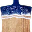 Ocean Charcuterie Board: Resin Cutting Board with handle, cheese Board for Fruit Cheese and Meat, Vegetable (Blue Wave)
