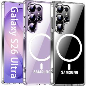Magnetic Case for Samsung Galaxy S26 Ultra,Ultra Thin Phone Case with Camera Bumper [Compatible with Magsafe] Shockproof Protective Cover for Galaxy S 26 Ultra 2026,Clear