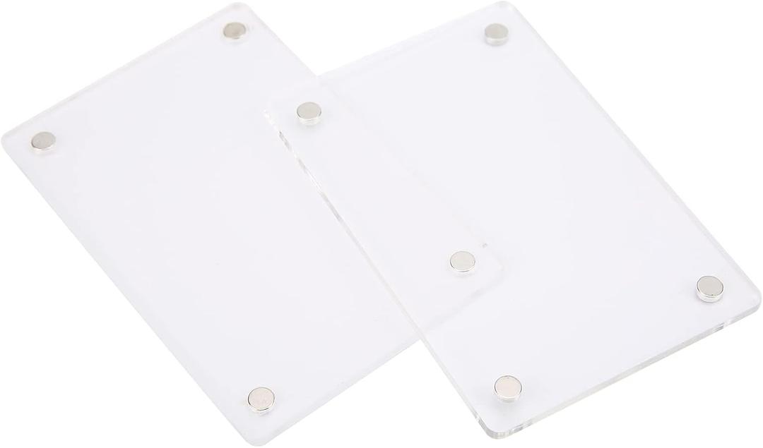 GLOGLOW Picture Frame Magnetic Acrylic Photo Frame for Mini, 3in, Transparent, Easy Change Design, Refrigerator Display for Mini, 3in, Transparent, Easy Change Design,