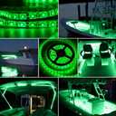 50FT LED Boat Lights, 12V Waterproof Green Marine Pontoon Led Strip Light, Boat Deck Interior Light, Boats Accessories, Under Gunnel Lighting, Night Fishing Lighting for Pontoon Fishing Bass Boats