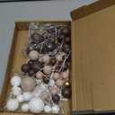 NACHLYNN 80 Pcs Cake Balls Decorations Mini Balloon Cake Topper Balls Foam Cupcake Toppers Balls for Cake Decorating Birthday Parties Weddings Anniversary (Brown Gold Series)