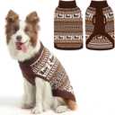 SCENEREAL Turtleneck Dog Sweater for Small Medium Large Dogs Girls Boys, Knit Pet Pullover Puppy Clothes Cold Weather Coats, Holiday Outfits Sweatshirt for Christmas, Khaki L (L(Fit Chest 26.5"-28"))