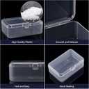 SATINIOR 12 Pack Clear Plastic Beads Storage Containers Box with Hinged Lid for Beads and More (3.54 x 2.36 x 1.26 Inch)
