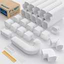 3" 16Ft Mini Split Line Set Cover, Decorative Line Hide Kit, White
Protective AC Lineset Cover with Flexible Duct, Upgrade PP Pipe for Minisplit Air Conditioner, Central AC, HVAC and Heat Pump