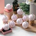 24 Pack Velvet Christmas Ball Ornaments 60mm/ 2.36'' Bow Christmas Tree Decorations Xmas Ornaments for Tree Home Coquette Room Birthday Party Front Door Wedding Holiday Decor (Pink)