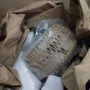 Hanging Lights with Plug in Cord Rattan Hanging Lamp Boho Ceiling Light Fixtures Farmhouse Pendant Lamp Shape for Living Room Bedroom Kitchen (12.6 Inch-Drum Shade)