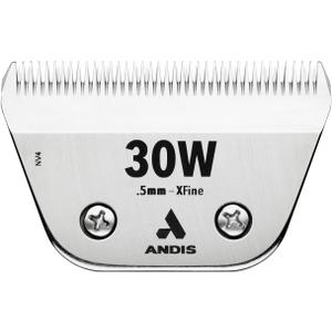 Andis 561462 ceramicEDGE Detachable Wide Blade #30W  Stainless Steel Pet Clipper Blade, XFine Cut, Professional Grooming Performance