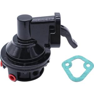 Mechanical Fuel Pump Black Compatible With Chevy SB 262-400 V8 Engine, 6 PSI 1/4 NPT Inlet/Outlet