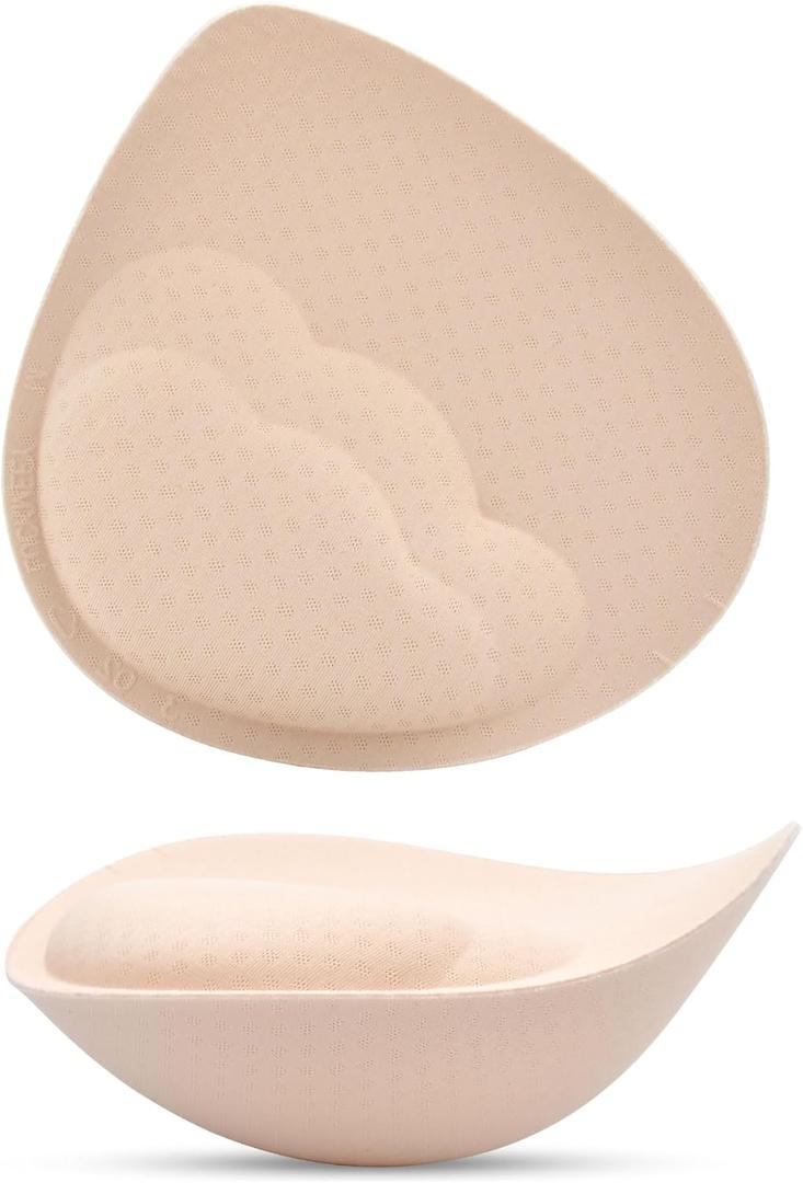 Super Thick Bra Pads Inserts for Push Up, Bra Pads Breast Enhancers Add 1-2 Cups for Women Dresses, Swimsuits, Sport (Beige)