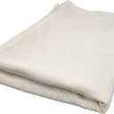 2 Pack 70 x 90 Hospital Bath Blankets - Comfortable Lightweight Unbleached