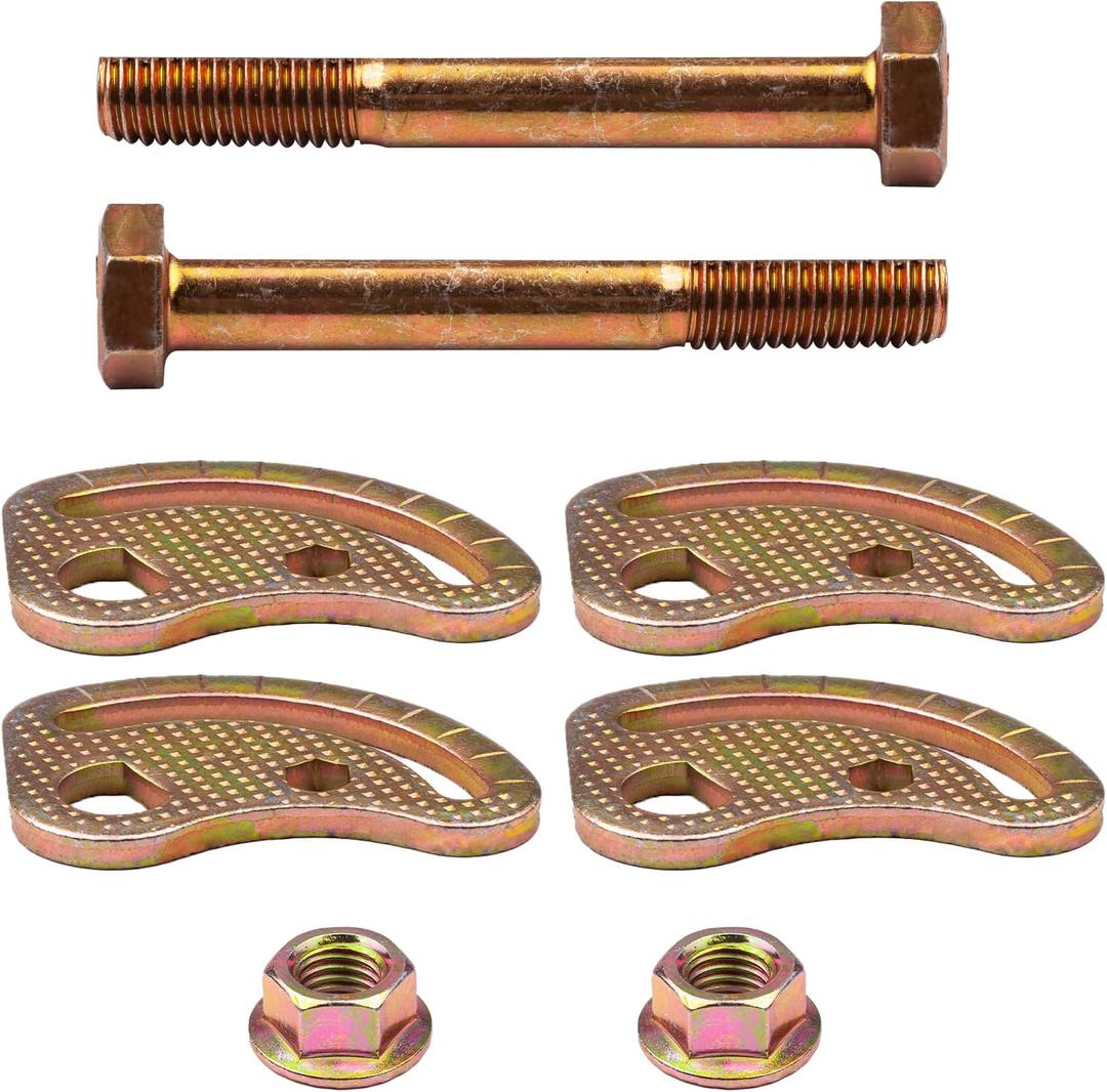 Upper Control Arm Alignment Cam Bolt Kit Enhanced Compatible with 99-18 Chevy Silverado 1500 Suburban Avalanche 2500 GMC Sierra 1500 2WD 4WD Fit Hummer H2 H2T Bolts 1.5 Suspension Kits 2 PCS