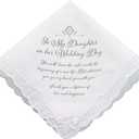 Lillian Rose mens Lillian Rose Daughter Verse Wedding Gift Keepsake Hankie, Multi-colour, One Size US, 6.5"