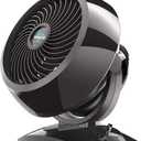 Vornado 5303 Small Whole Room Air Circulator Fan with Base-Mounted Controls, 3 Speed Settings, Multi-Directional Airflow, Removable Grill for Cleaning, Black