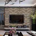 20-Pack 104 Sq.Ft 3D Wall Panels Peel and Stick 3D Faux Brick Wallpaper Peel and Stick Brown Grey Faux Stone Wall Panel Foam Brick Self-Adhesive 3D Wallpaper, 20PCS