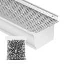 VEVOR Gutter Guard, 5 inch Width, Aluminum Leaf Filter DIY Gutter Cover, 52 PCS 208 ft Total Length, 0.157'' Hole Diameter & 0.02'' Thick Fits Any Roof or Gutter Type