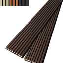 Art3dwallpanels Wood Slat Wall Panel, 108'' x 13'' Wood Panels for Wall 2 Pack 3D Soundproof Wall Panels, Large Acoustic Panels for Interior Ceiling and Wall Decor Noise Reduction,Walnut