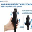 Professional Microphone Stand with Boom Arm, One-Hand Height Adjustment, Adjustable Height 41.7"-68.9", Heavy Duty Metal Tripod Base for Stage, Studio, Church, Karaoke and Podcast