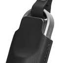 HOZO NeoRulerGO Black Microfiber Leather Case - Custom-Fit Faux Leather Protective Case with Keyring for NeoRulerGo, Elegant and Classic Design, Durable and Stylish, Easy to Carry and Secure