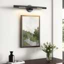 Hardwired Black Picture Light for Wall,23.6 Inch Knurled Wall Lights for Pictures Set of 2,Rotatable 360 Modern Gallery Light for Living Room Bathroom Study Room, E12 Bulbs Included