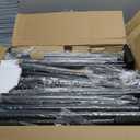 EDISHINE RGBW Standing Lamp, 5-Tier Display Shelf with Light, Adjustable Brightness & Color Temperature, 3 Lighting Modes, Remote Control, Stable Floor Lamps for Living Room, Fire-Burned Wood Color