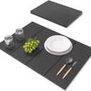 Large Stone Drying Mat for Kitchen Counter, 24" (L)  16" (W) Quick Dry Stone Mat Kitchen, Foldable Stone Dish Drying Mats, Diatomaceous Earth Dish Mat Drying Kitchen Mat,Dark Gray