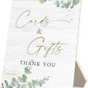 RUNMESS Cards & Gifts Sign, Wedding Party Decorations for Reception, Cards & Gifts Wooden Stand Signs 5x7 Inch for Wedding, Thank You Table Sign