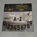 10 Inch White Metal Letters, Modern House Numbers for Outside, White Door Mailbox Numbers, Metal House Address Letter and Number for Office Apartment Outside (M)