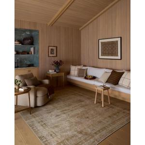 Loloi Amber Lewis Cambria Collection CBR-04 Natural/Jade 2'-0" x 5'-0" Accent Rug Jute, Neutral, Vintage Style, Antique Tone, Living, Bedroom, Dining, Carpet