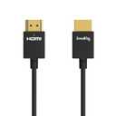 SMALLRIG Upgraded Ultra Thin HDMI Cable 35cm/1.15Ft (A to A), 4K Hyper Super Flexible Slim Cord, High Speed Supports 3D, 4K@60Hz, Ethernet, ARC Type-A Male to Male for Camera, Monitor, Gimbal - 2956B