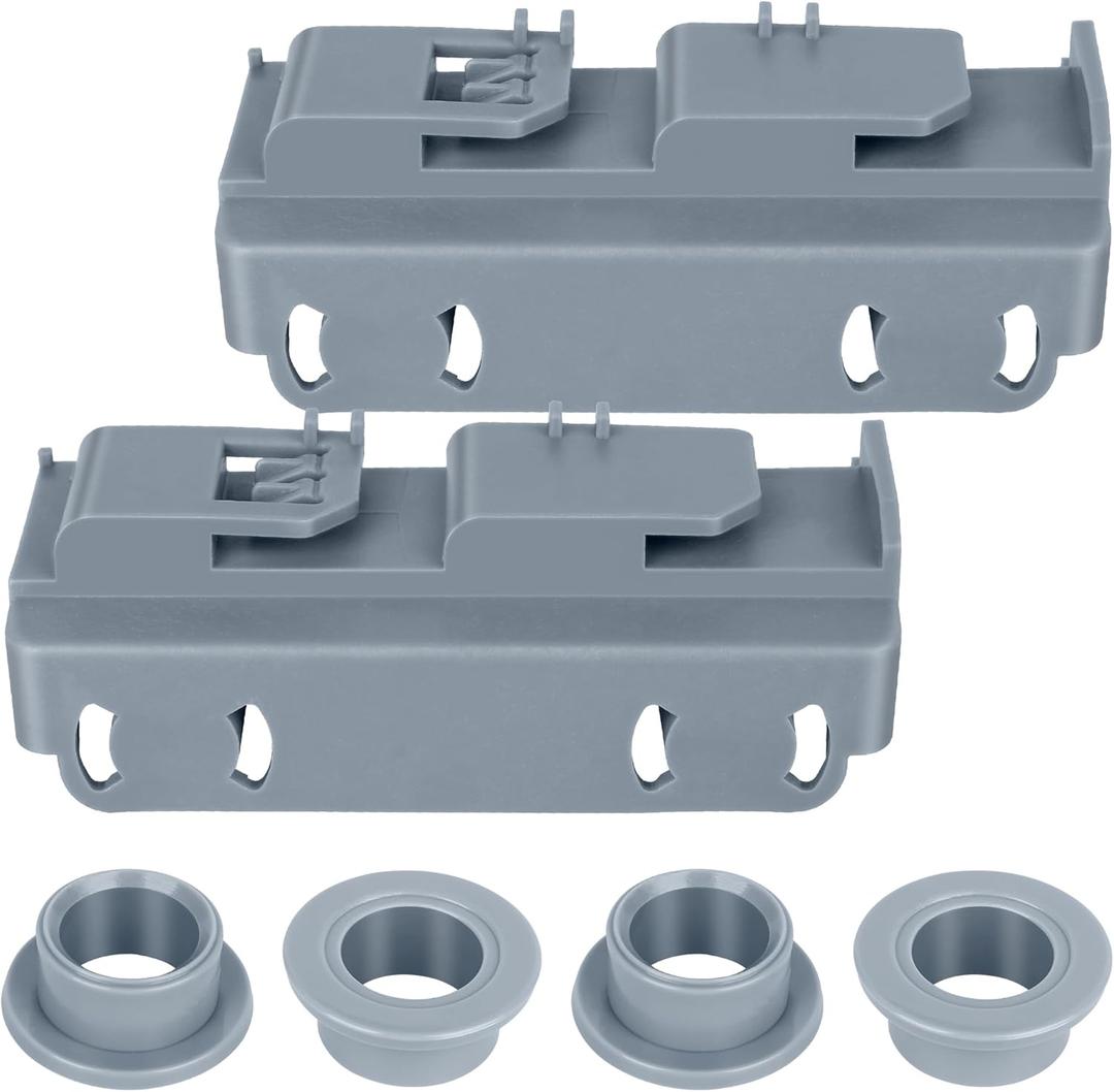 WD28X27241 Dishwasher Rack Carrier and Roller Kit Compatible with GE Dishwasher Baskets Lower Rack Wheels Assembly L and R Side, Replace WD12X10438 WD12X10439 WD12X10446 WD12X10447 WD12X22656 (2 Pack)