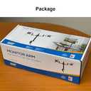 Dual Desk Mount 2 Monitor Arm Stand Aluminum Articulating 17-32'' Flat Screen